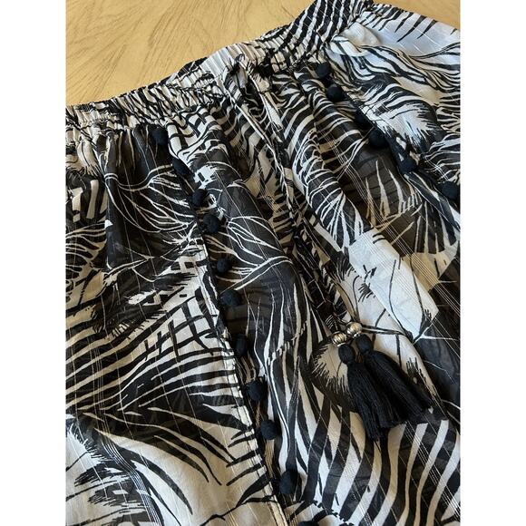 sheer Beach Pants Cover Up Black Metallic Tassels BOHO Fairy Sheer Whimsigoth - Picture 7 of 16